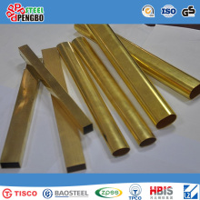 Superficie de oro 304 tubería de acero inoxidable para decoración